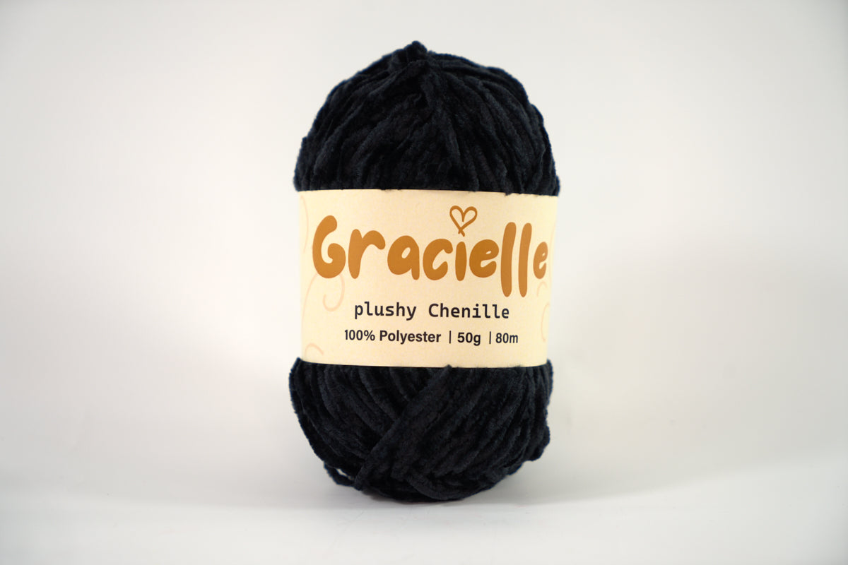 Chenille Velvet Knitting & Crochet Yarn - Aran to Chunky Weight, 50g