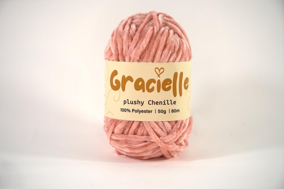 Chenille Velvet Knitting & Crochet Yarn - Aran to Chunky Weight, 50g