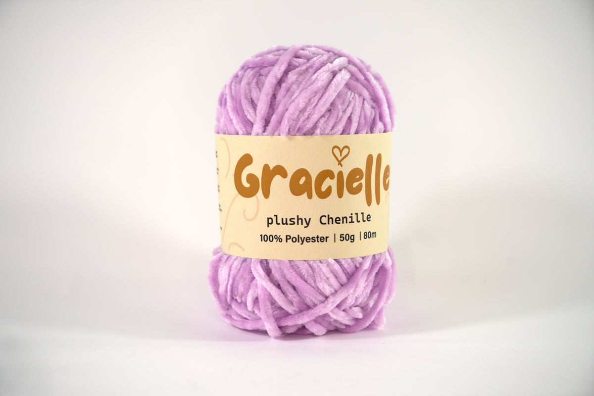 Chenille Velvet Knitting & Crochet Yarn - Aran to Chunky Weight, 50g