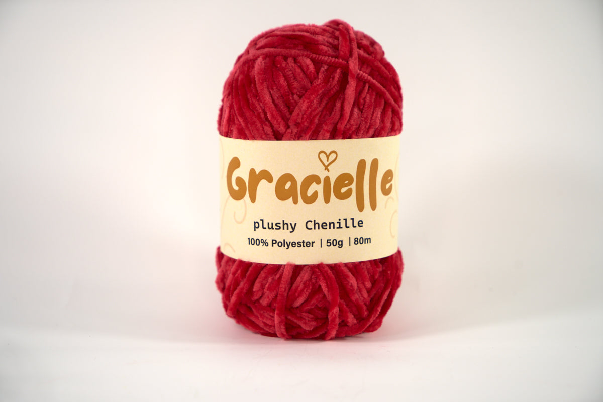 Chenille Velvet Knitting & Crochet Yarn - Aran to Chunky Weight, 50g
