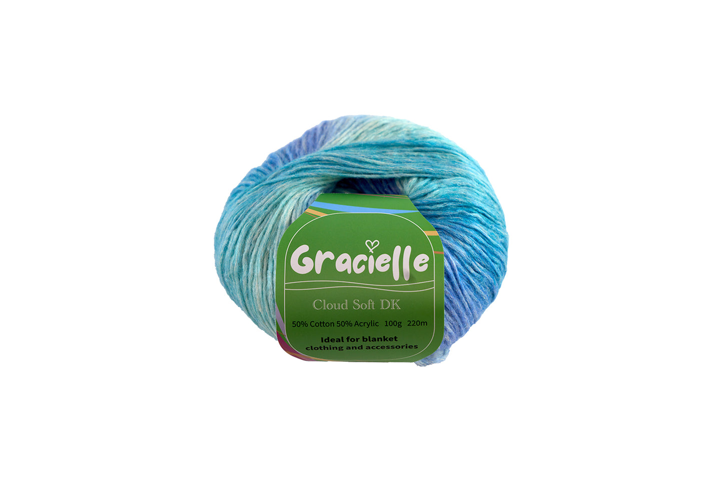 Cloud Soft Gradient Ombre Knitting and Crochet Yarn - DK to Light Worsted, 100g