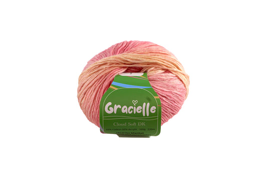 Cloud Soft Gradient Ombre Knitting and Crochet Yarn - DK to Light Worsted, 100g