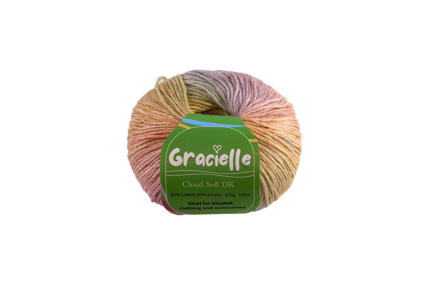 Cloud Soft Gradient Ombre Knitting and Crochet Yarn - DK to Light Worsted, 100g