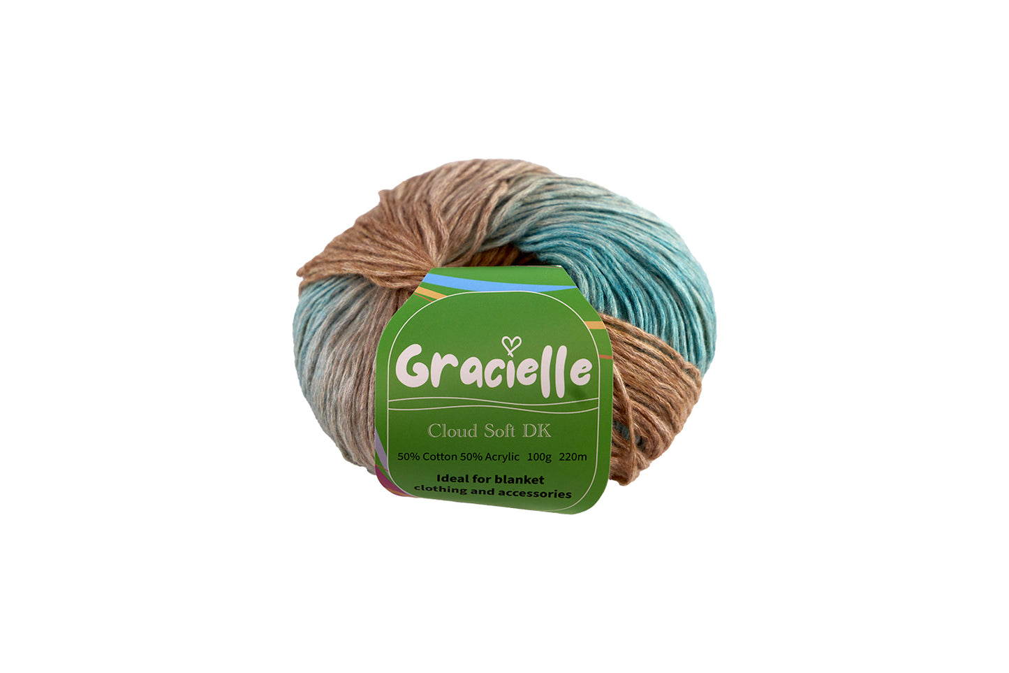 Cloud Soft Gradient Ombre Knitting and Crochet Yarn - DK to Light Worsted, 100g