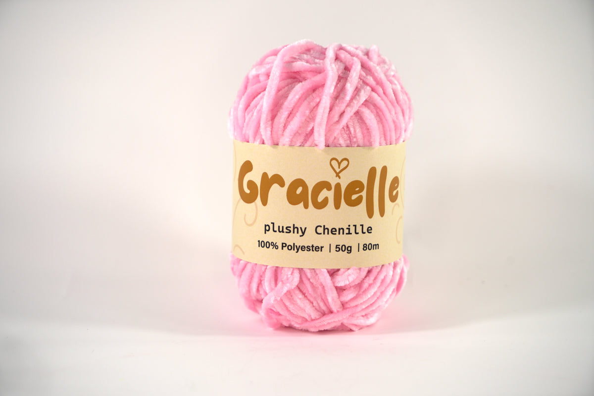 Chenille Velvet Knitting & Crochet Yarn - Aran to Chunky Weight, 50g